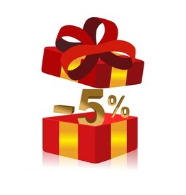 Скидка 5% в день рождения*